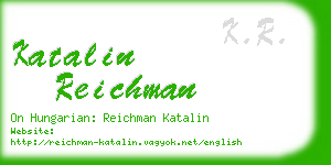katalin reichman business card